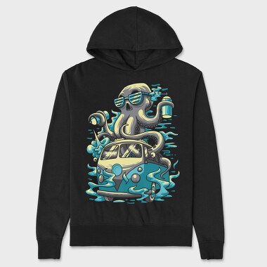 Octopus Car Wash, Hanorac Oversize Barbati (Unisex)