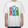 Stick Figure Trio, Tricou Oversize Barbati (Unisex)