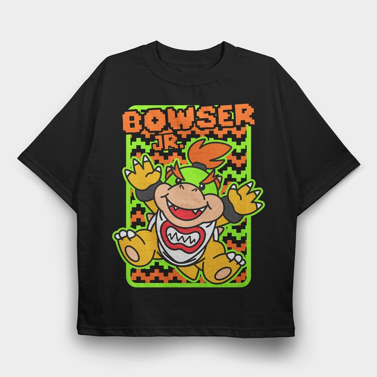 Bowser Jr Bash, Tricou Oversize Barbati (Unisex)