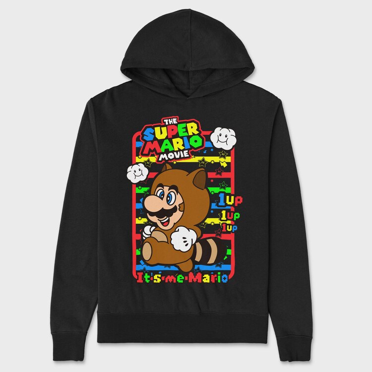 Mario Raccoon 1up, Hanorac Oversize Barbati (Unisex)