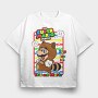Mario Raccoon 1up, Tricou Oversize Barbati (Unisex)