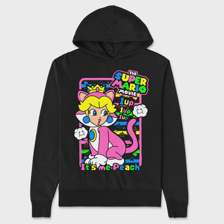 Princess Peach 1up Movie, Hanorac Oversize Barbati (Unisex)