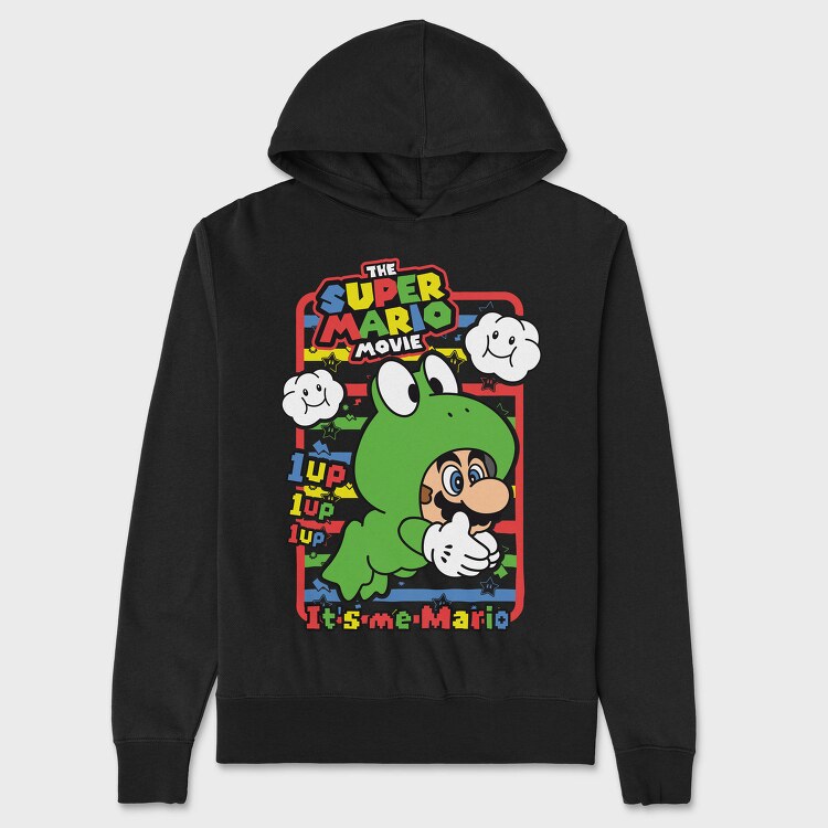 Super Mario 1up Fun, Hanorac Oversize Barbati (Unisex)