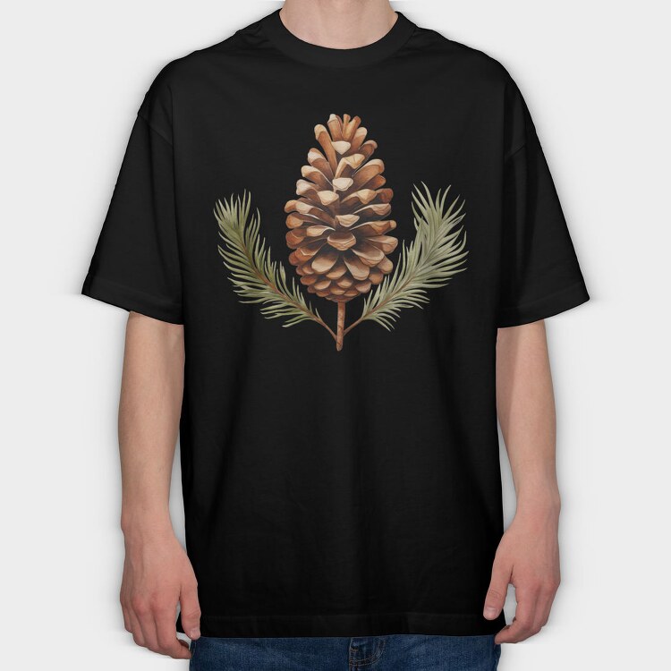 Pinecone Branches, Tricou Oversize Barbati (Unisex)