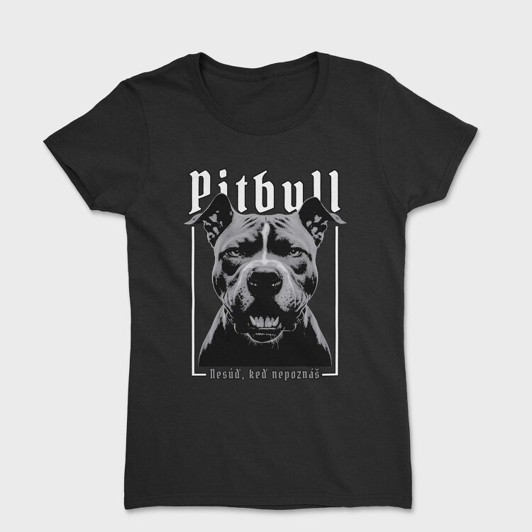 Pitbull Portrait, Tricou Femei