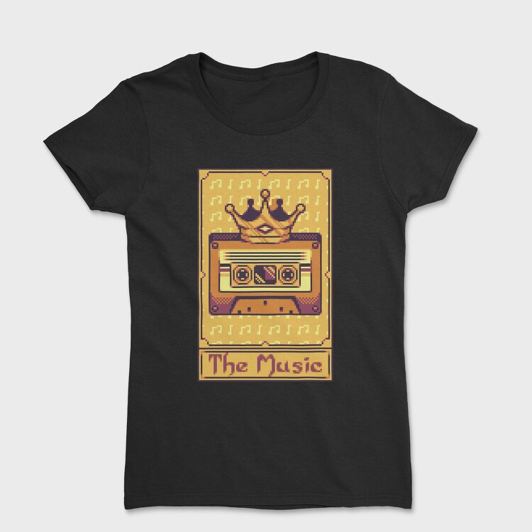 Pixelart Tarot Card the Music, Tricou Femei