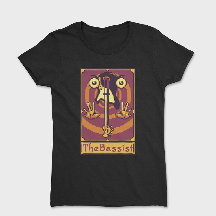 Pixelart Tarot Card the Bassist, Tricou Femei