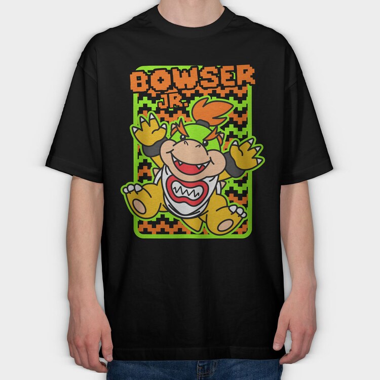 Bowser Jr Bash, Tricou Oversize Barbati (Unisex)
