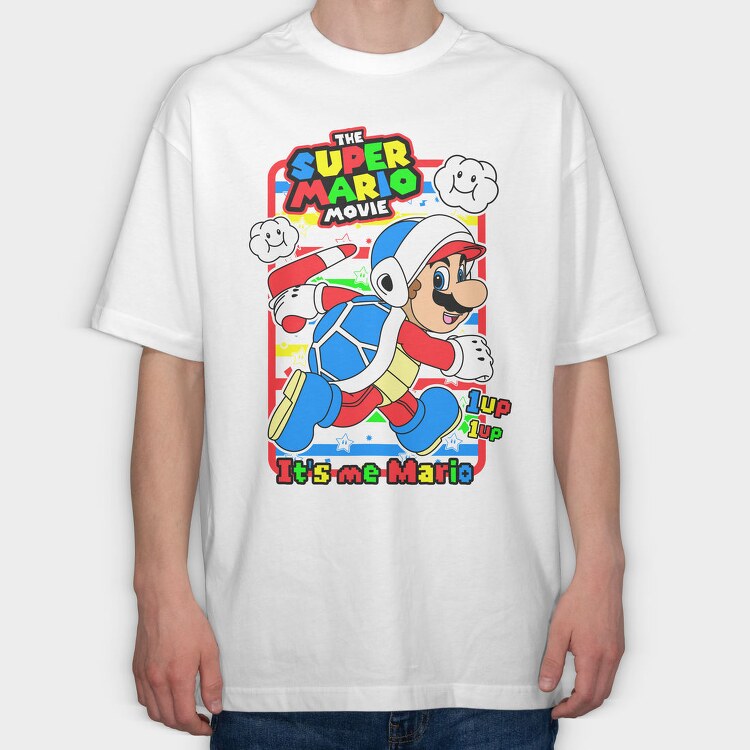 Super Mario Turtle, Tricou Oversize Barbati (Unisex)