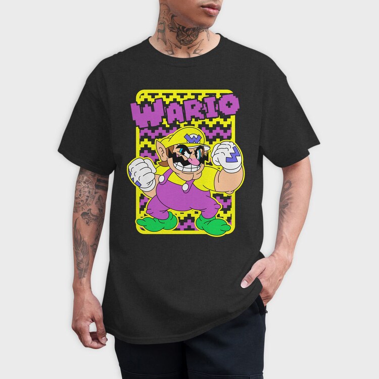 Wario Power Punch, Tricou Barbati (Unisex)