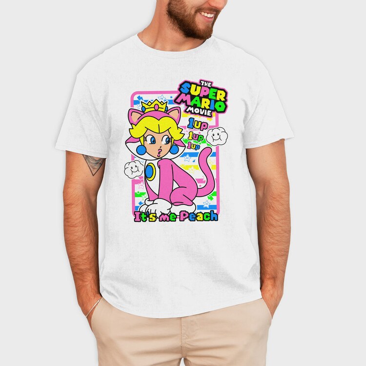 Princess Peach 1up Movie, Tricou Barbati (Unisex)