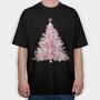 Pink Christmas Snow Princess, Tricou Oversize Barbati (Unisex)