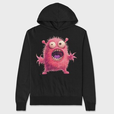 Pink Monster Roar, Hanorac Oversize Barbati (Unisex)