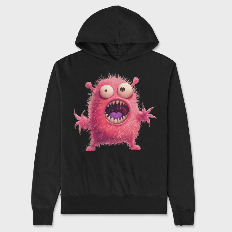 Pink Monster Roar, Hanorac Oversize Barbati (Unisex)