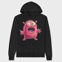 Pink Monster Roar, Hanorac Oversize Barbati (Unisex)