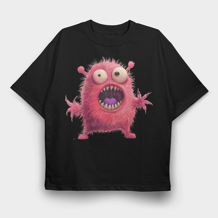 Pink Monster Roar, Tricou Oversize Barbati (Unisex)