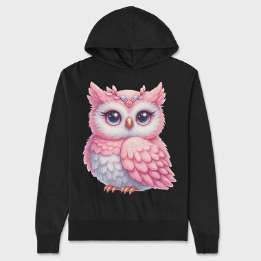 Pink Owl Spirit, Hanorac Oversize Barbati (Unisex)