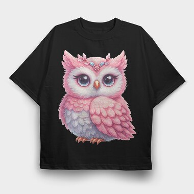 Pink Owl Spirit, Tricou Oversize Barbati (Unisex)