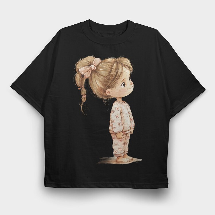 Pink Pigtails Bunny, Tricou Oversize Barbati (Unisex)