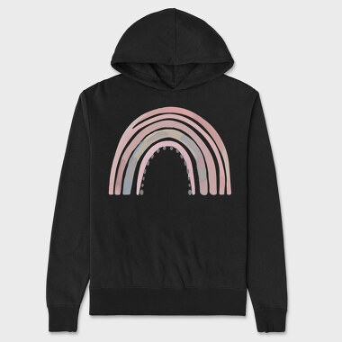 Pink Rainbow Arch, Hanorac Oversize Barbati (Unisex)