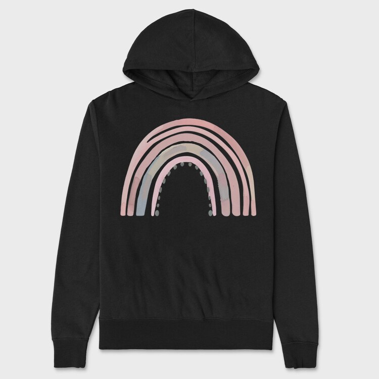 Pink Rainbow Arch, Hanorac Oversize Barbati (Unisex)