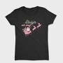 Pink Retro Christmas Sleigh, Tricou Femei