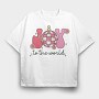 Pink Retro Joy, Tricou Oversize Barbati (Unisex)