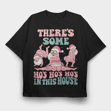 Pink Santa Xmas, Tricou Oversize Barbati (Unisex)