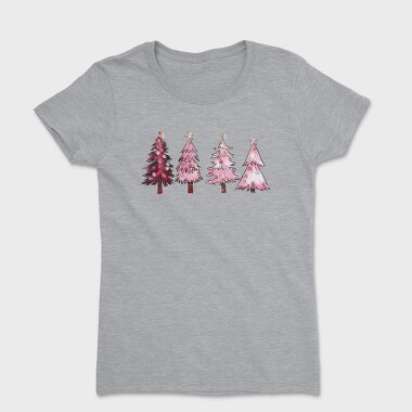 Pink Tree Festivity Glow, Tricou Femei