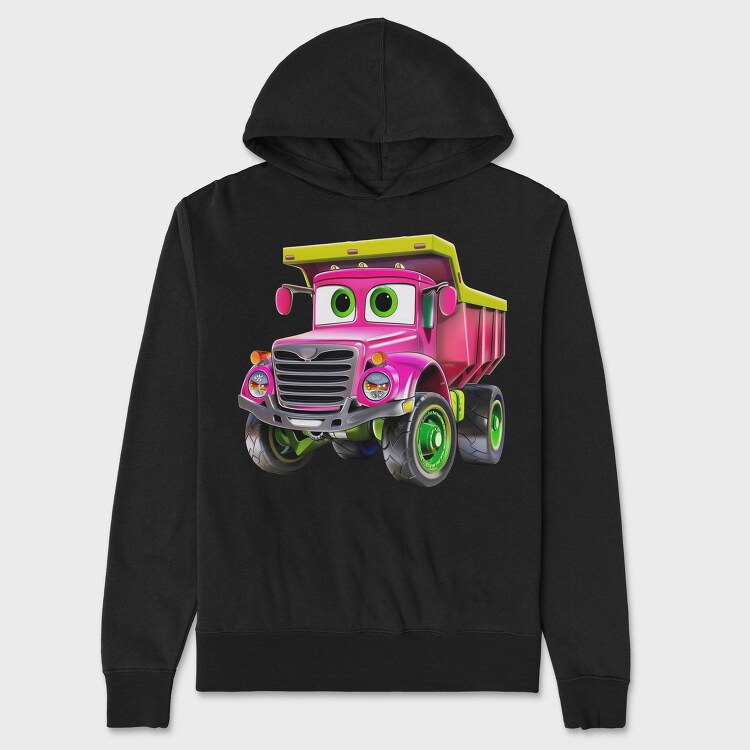 Pink Truck Face, Hanorac Oversize Barbati (Unisex)