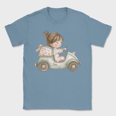 Pink Vintage Car, Tricou Barbati (Unisex)