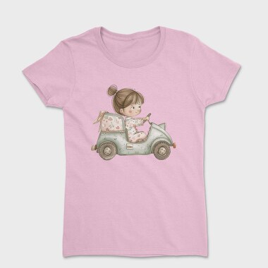 Pink Vintage Car, Tricou Femei