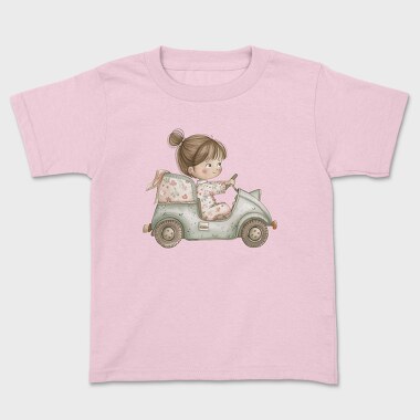 Pink Vintage Car, Tricou Copii