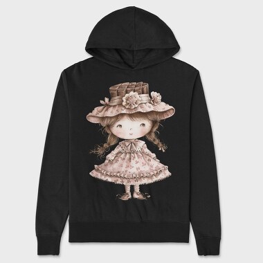 Pink Vintage Girl, Hanorac Oversize Barbati (Unisex)