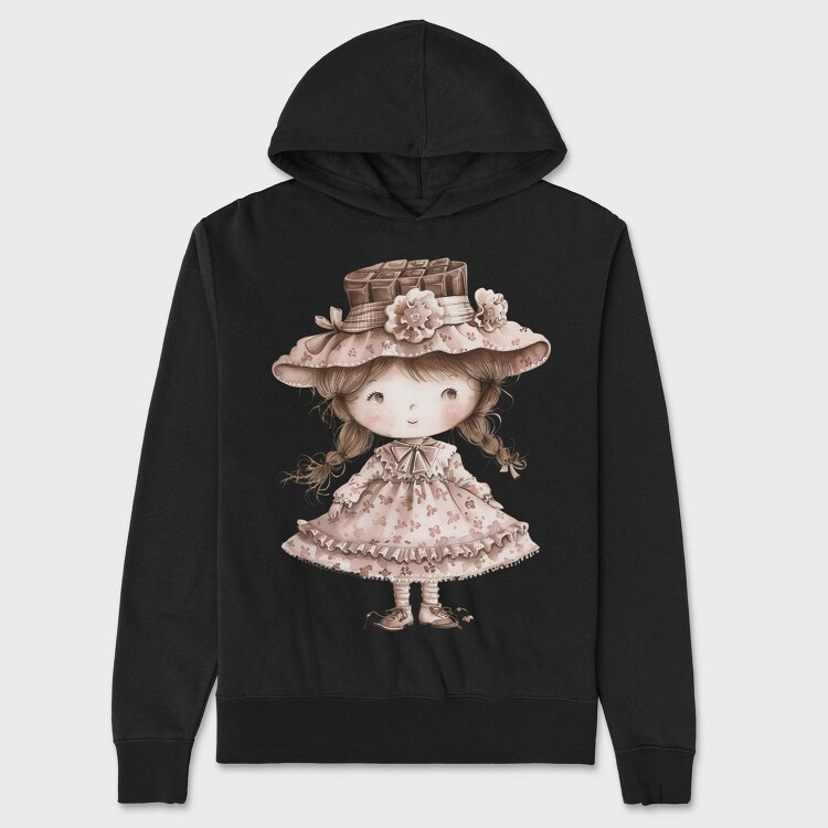 Pink Vintage Girl, Hanorac Oversize Barbati (Unisex)