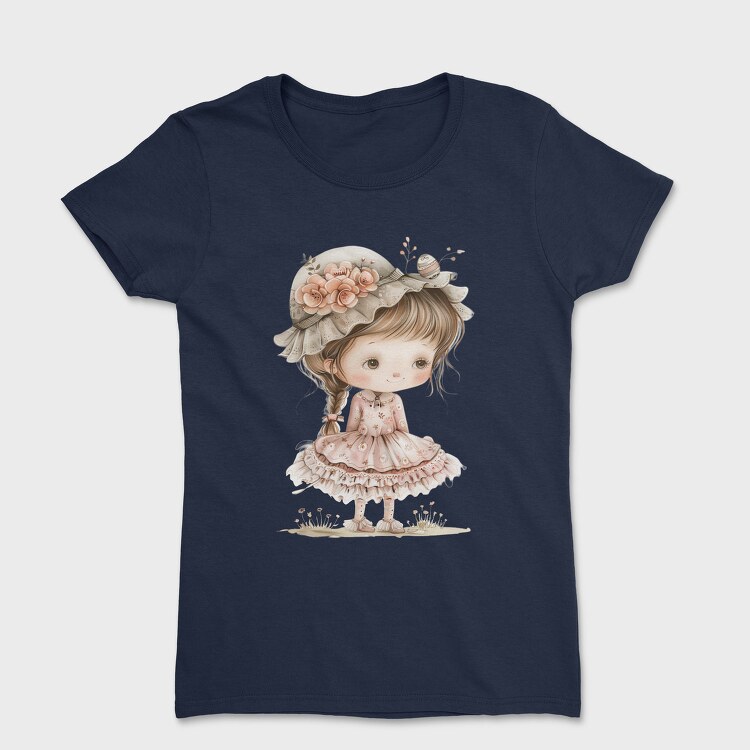 Pink Whimsical Girl, Tricou Femei