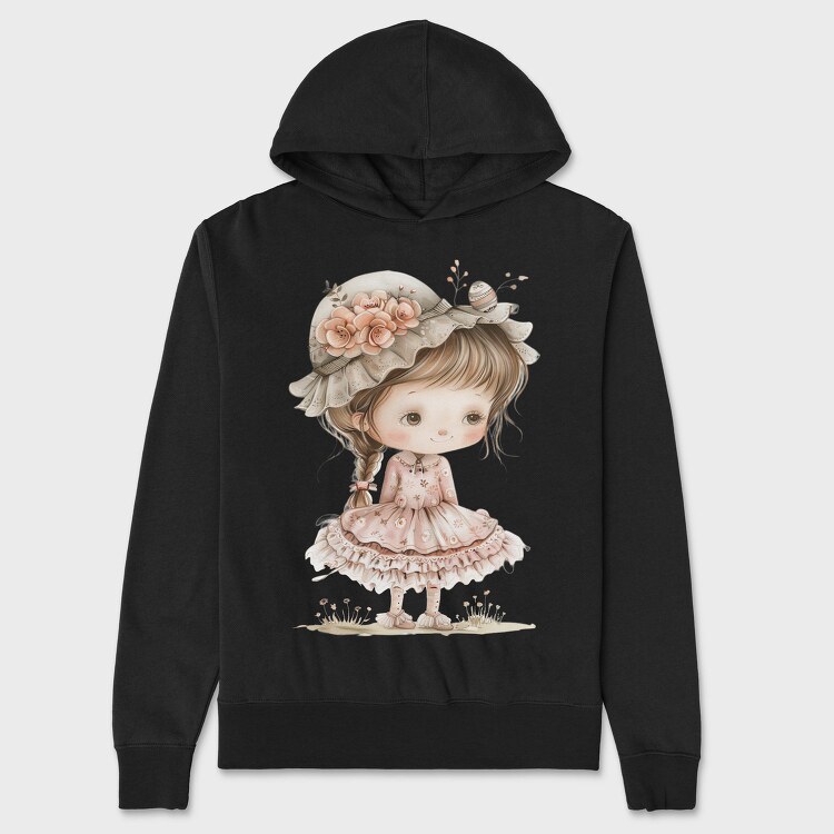 Pink Whimsical Girl, Hanorac Oversize Barbati (Unisex)