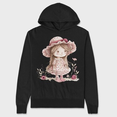 Pink Whimsical Girls, Hanorac Oversize Barbati (Unisex)