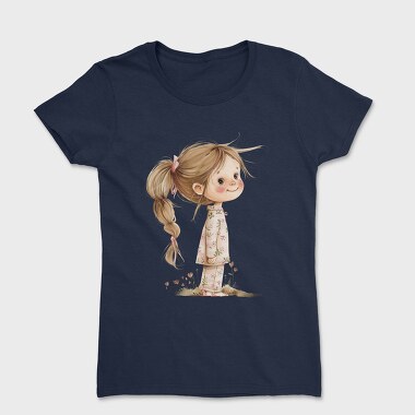 Pink Whimsy Garden Girl, Tricou Femei