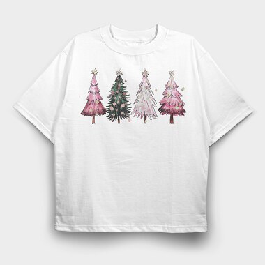 Pinky Magic Trees Set, Tricou Oversize Barbati (Unisex)