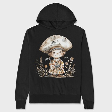 Pirate Hat Flower Garden, Hanorac Oversize Barbati (Unisex)