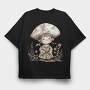 Pirate Hat Flower Garden, Tricou Oversize Barbati (Unisex)