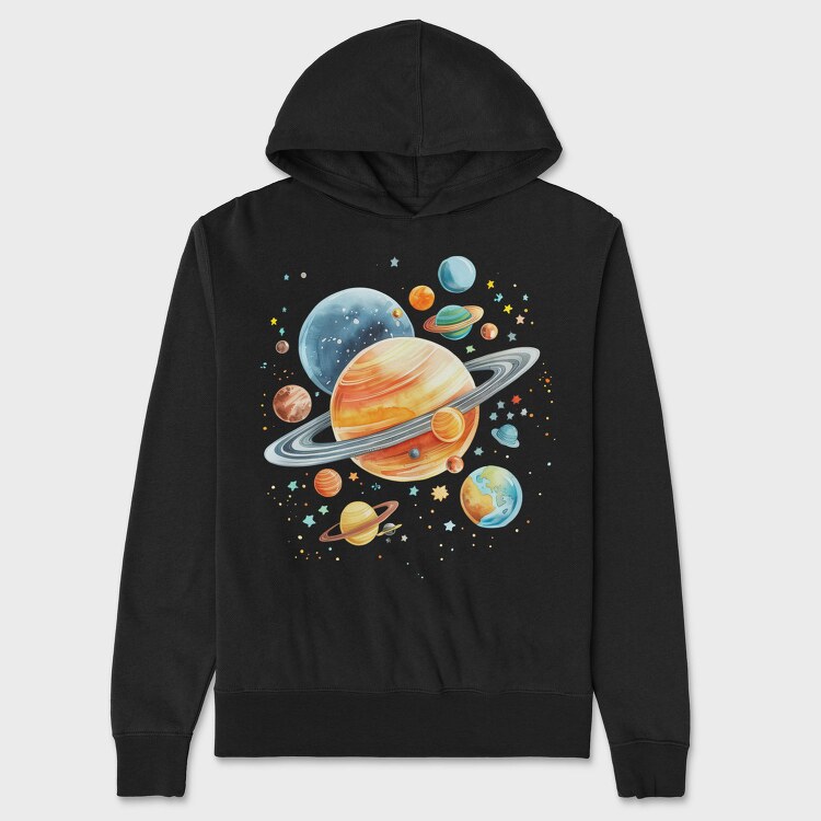 Planets Solar System, Hanorac Oversize Barbati (Unisex)