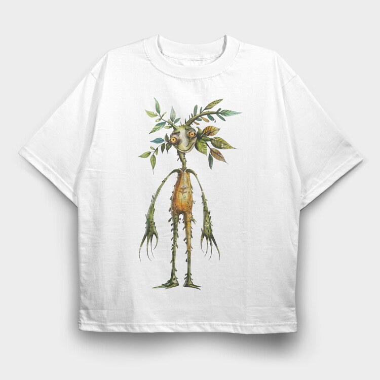 Plant Monster Face, Tricou Oversize Barbati (Unisex)