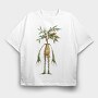 Plant Monster Face, Tricou Oversize Barbati (Unisex)