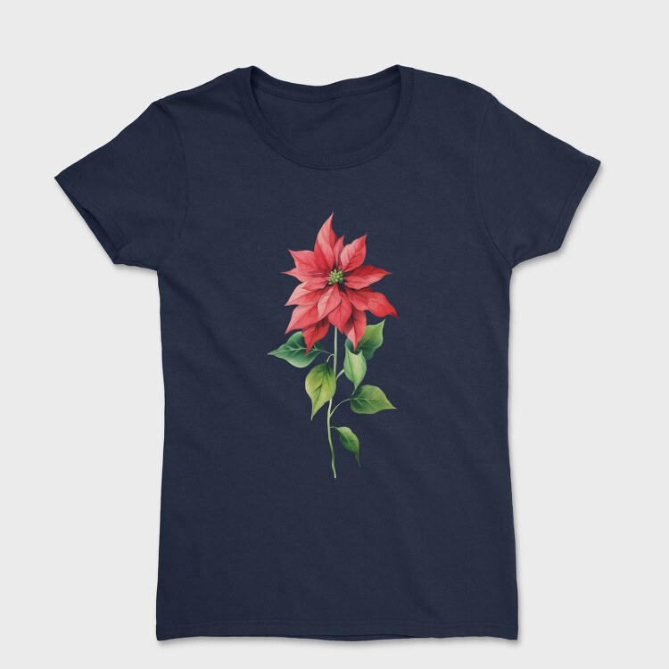 Poinsettia Flower 12, Tricou Femei