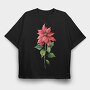 Poinsettia Flower 12, Tricou Oversize Barbati (Unisex)