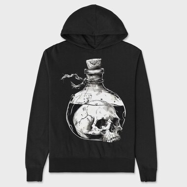 Poison Bottle Skull, Hanorac Oversize Barbati (Unisex)