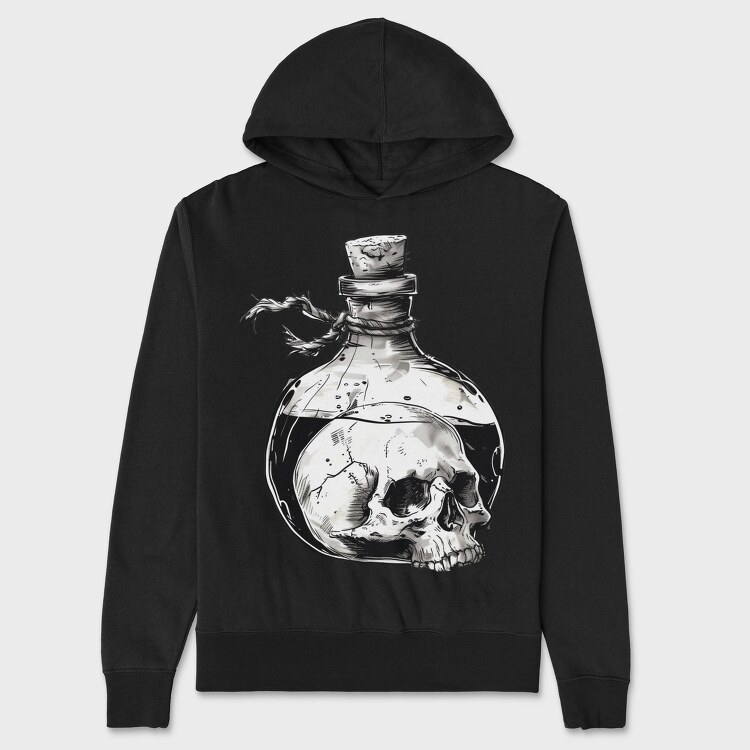 Poison Bottle Skull, Hanorac Oversize Barbati (Unisex)
