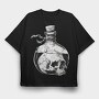 Poison Bottle Skull, Tricou Oversize Barbati (Unisex)